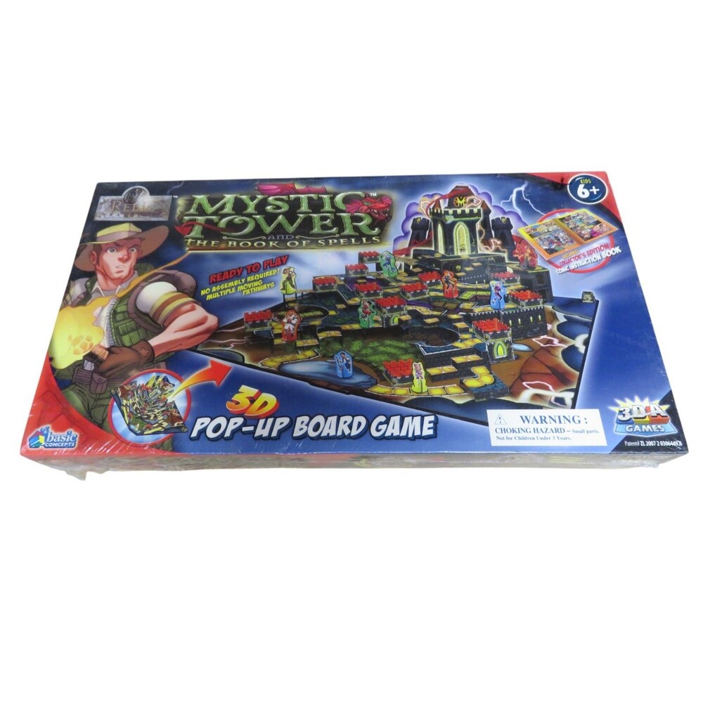 Mystic Tower And The Book Of Spells 3D Pop-Up Board Game New Sealed